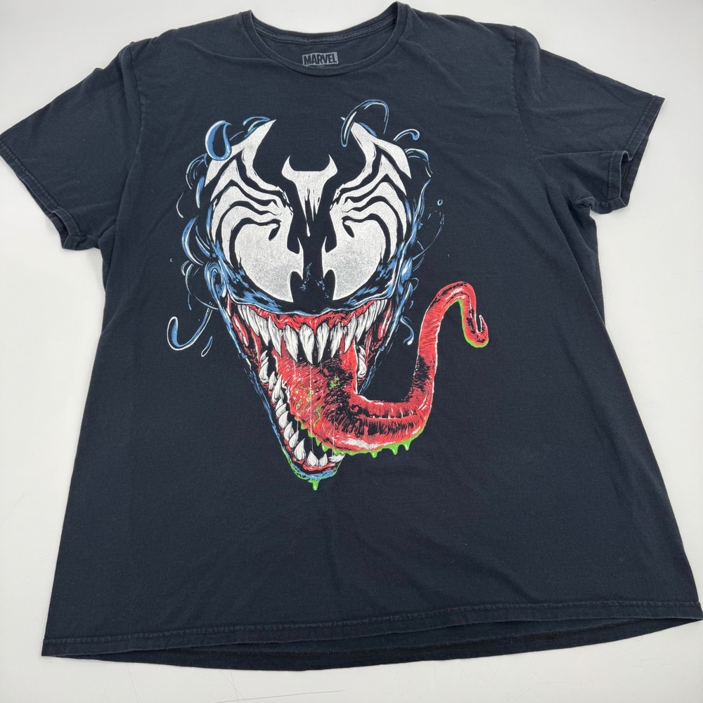 Marvel Venom T Shirt 2XL Black Lootwear Original Graphic‎ Tee Men's